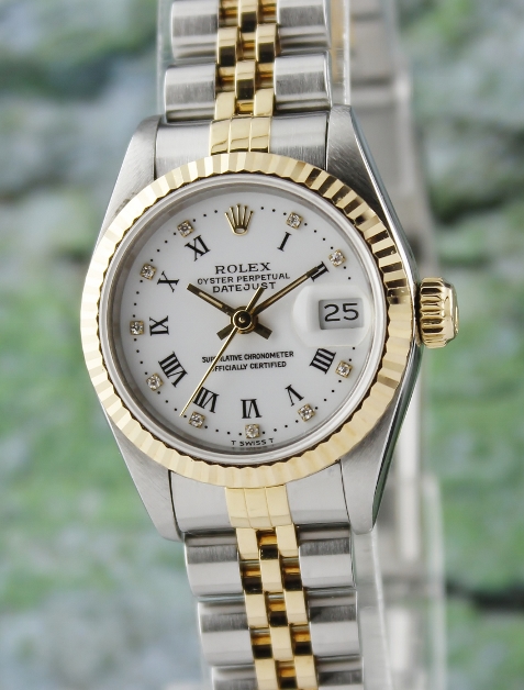 (image for) A ROLEX LADY H/G OYSTER PERPETUAL DATEJUST / 69173